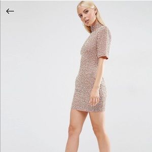 ASOS Pearl Embellished Mini Dress